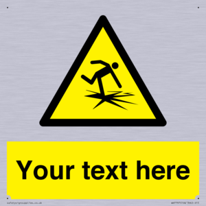 Custom warning thin ice